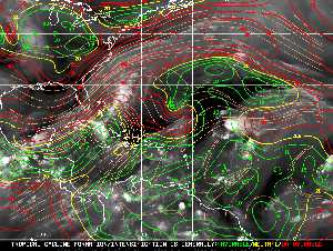 Météo tropicale : Carte des vents de cisaillement.
