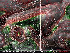 Météo tropicale : Carte des vents de cisaillement.
