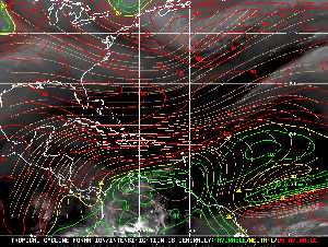 Météo tropicale : Carte des vents de cisaillement.
