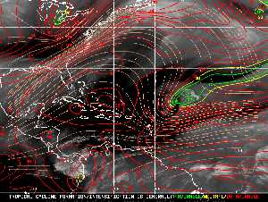 Météo tropicale : Carte des vents de cisaillement.