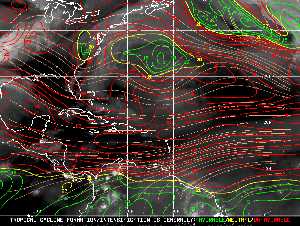 Tropical Weather: Shear Wind Map.