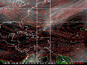 Météo tropicale : Carte des vents de cisaillement.