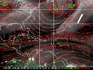 Météo tropicale : Carte des vents de cisaillement.