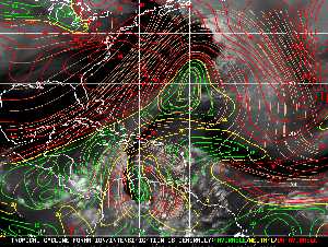 Météo tropicale : Carte des vents de cisaillement.