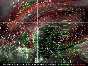 Météo tropicale : Carte des vents de cisaillement.