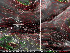 Météo tropicale : Carte des vents de cisaillement.