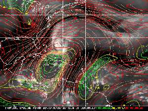Météo tropicale : Carte des vents de cisaillement.