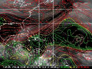 Météo tropicale : Carte des vents de cisaillement.
