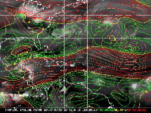 Météo tropicale : Carte des vents de cisaillement.
