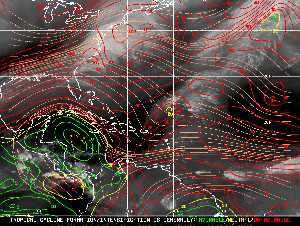 Météo tropicale : Carte des vents de cisaillement.