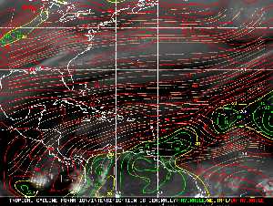 Météo tropicale : Carte des vents de cisaillement.