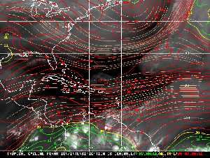 Météo tropicale : Carte des vents de cisaillement.