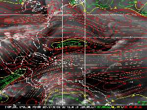 Météo tropicale : Carte des vents de cisaillement.