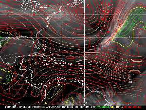Météo tropicale : Carte des vents de cisaillement.