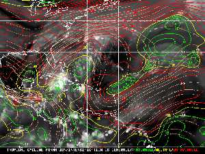 Météo tropicale : Carte des vents de cisaillement.