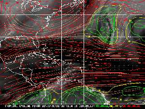 Météo tropicale : Carte des vents de cisaillement.