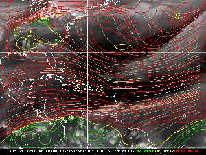 Météo tropicale : Carte des vents de cisaillement.