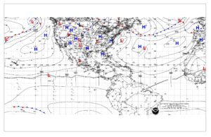 Carte d'analyse du NHC du 21 juin