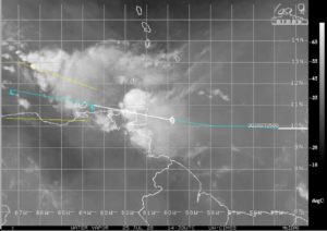 Storm Gonzalo - satellite image - July 25, 2020 - 14:30 p.m. UTC