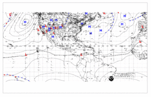 NHC North Atlantic weather map as of 19/07/2020