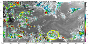 Image satellite Atlantique le 5 juillet 2020