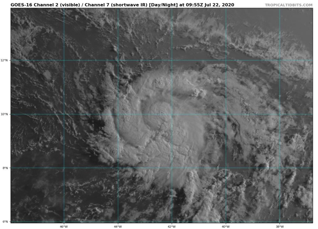 Tropical Depression 7 - satellite image - July 21, 2020