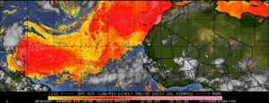 sable et air sec sur l'Atlantique le 12 juillet 2020