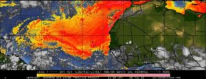 Sable et air sec sur l'Atlantique le 5 juillet 2020