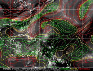 Atlantic shear wind July 12, 2020