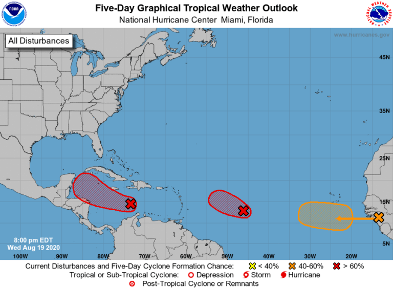 NHC - Invest 98L - 20/8/2020 - 00h UTC