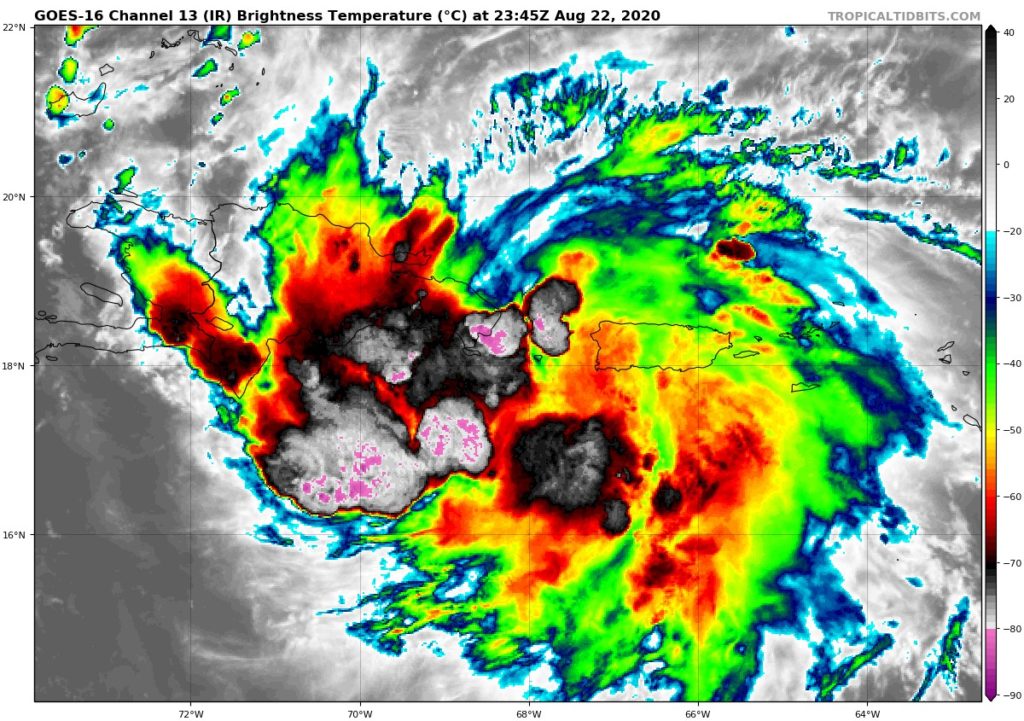 Satellite - Tempête tropicale Laura - 23/08/2020 00h UTC