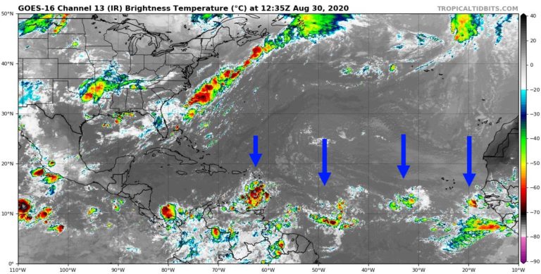 Image satellite le 30/08/2020 à 12h UTC