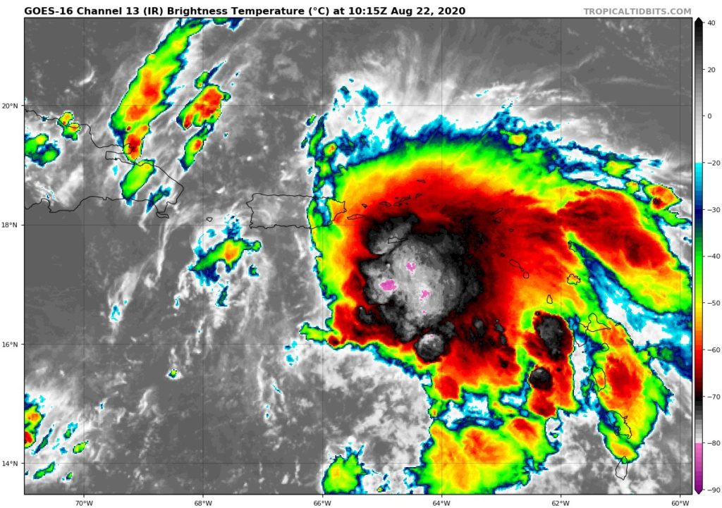 Satellite - Tropical Storm Laura - 22/08/2020 12h UTC