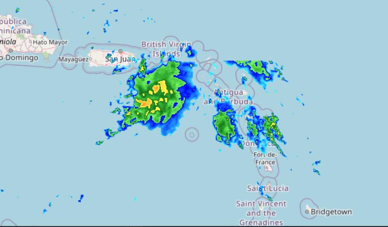 Radar - Tempête tropicale Laura - 22/08/2020 12h UTC