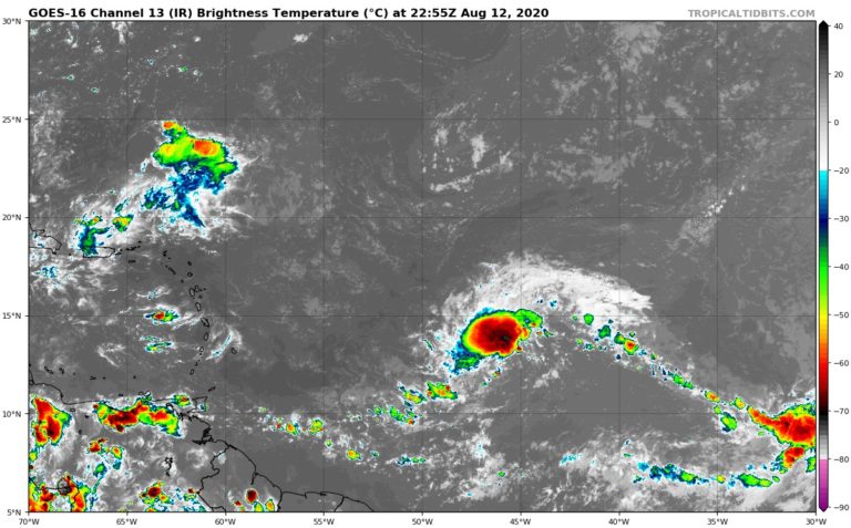 Dépression tropicale 11 - 13/08/2020 - Image satellite