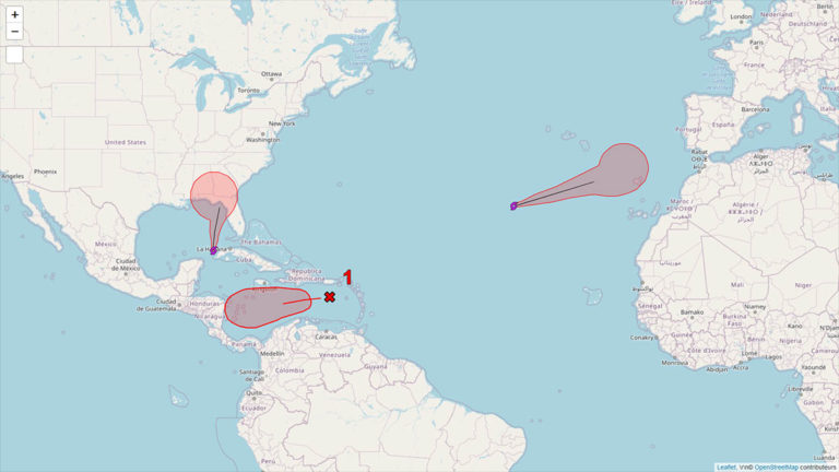 Cyclonic situation in the Atlantic on November 10, 2020